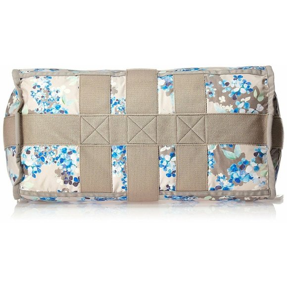 LeSportsac Women's Essential Weekender Duffle Bag in Flower Cluster Khaki - Picture 4 of 6